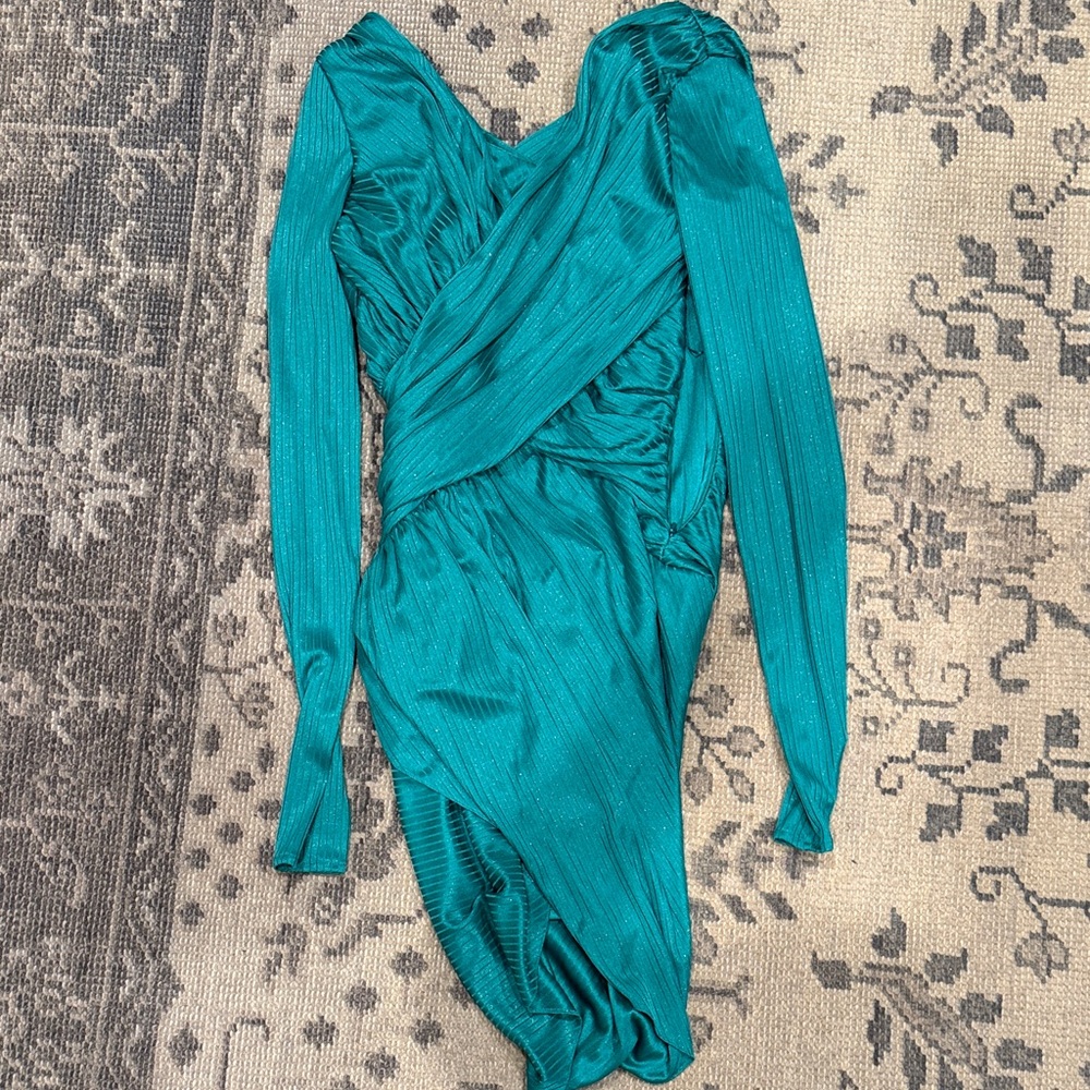 Alexandre Vaultier Teal Long Sleeve Dress
